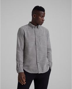 Medium Grey Slim Mélange Shirt in Size XL