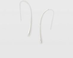 Silver Curve Threader Earring in Size One Size