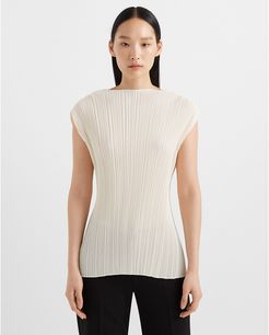 Off White Micropleat Top in Size XL