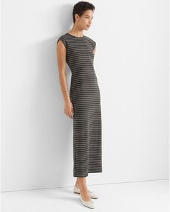 Stripe Polished Ponte Knit Dress in Size 2