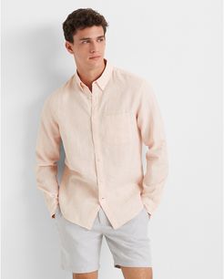 Sherbert Slim Jaspé Linen Shirt in Size XL