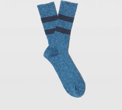 Blue Multi Sport Stripe Socks in Size One Size