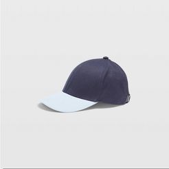 Blue Multi Colorblock Twill Hat in Size One Size