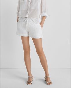 White Cord Tie Shorts in Size S