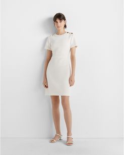 Cream Button Shoulder Dress in Size 00