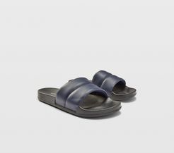 Navy And Black Club Monaco Slides in Size 10