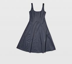 Navy Wide Neck Panel Dress in Size 12