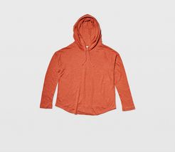 Orange Linen Hoodie in Size S
