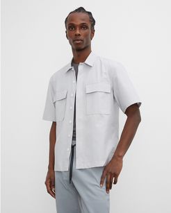 Grey Dawn Short Sleeve Utility Shirt in Size S