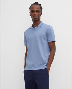 Blue Johnny Collar Polo in Size XXL