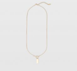 Gold Serefina Long Bar Necklace in Size One Size