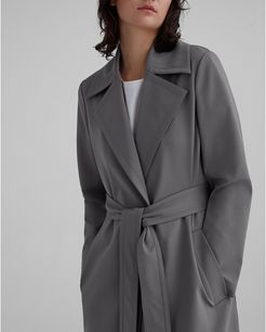Grey Jersey Trench in Size L