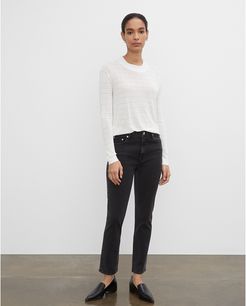 Washed Black High-Rise Skinny Jeans in Size 31
