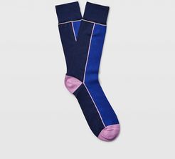 Blueberry Colorblock Socks in Size One Size