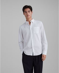 White Pique Knit Shirt in Size XXL