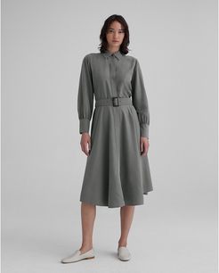 Grey Curved Hem Shirtdress in Size 6