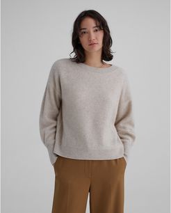 Oat Boiled Cashmere Boatneck Sweater in Size M