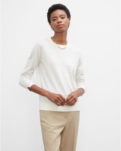 Ivory Essential Crewneck Sweater in Size XS