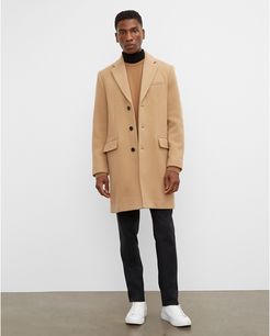 Camel Textured Topcoat in Size 36