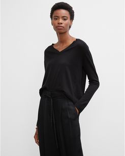 Black Zaydie Merino Wool Sweater in Size L