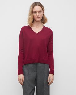 Wine Zaydie Merino Wool Sweater in Size M