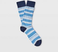 Blue Print Icicle Socks in Size One Size