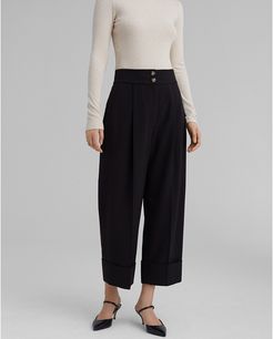 Black Pleated High Rise Pants in Size 2