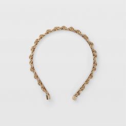 Gold Twist Chain Headband in Size One Size