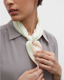 Jade Multi Pleated Square Scarf in Size One Size