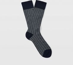 Caviar Geo Print Socks in Size One Size