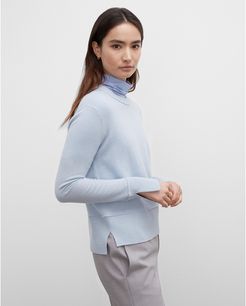 Light Blue Everywear Cashmere Crewneck Sweater in Size XL