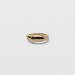 Gold Slim Signet Ring in Size 6