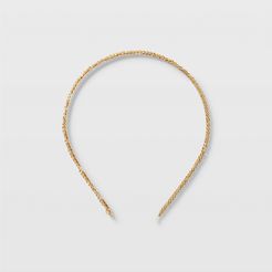Gold Texture Chain Headband in Size One Size