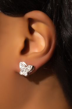 Day Dream Rhinestone Butterfly Stud