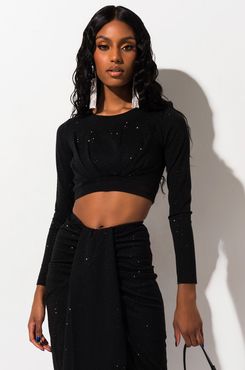 Diamond Goddess Rhinestone Crop Top