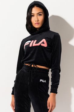 AKIRA Fila Aitana Crop Velour Hoodie