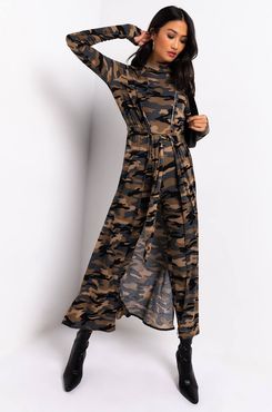 For The Love Of Camo Ribbed Cardigan