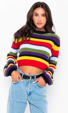 Full Of Love Long Sleeve Multi Colored Sweater