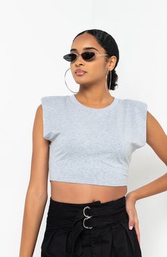 Here To Entertain Sleeveless Crop Top