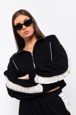 March To The Beat Embellished Bomber Jacket