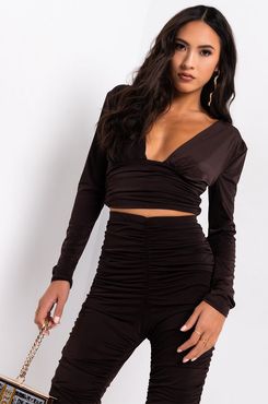 Millennial Vibes Ruched Long Sleeve Top