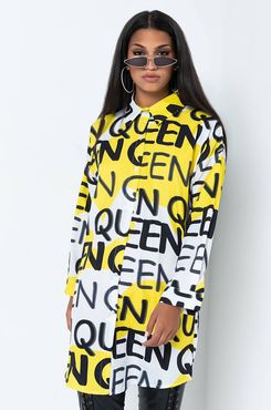 Queen Queen Queen Shirt Dress