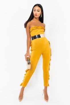 Ruffle Your Feathers Tube Jumpsuit