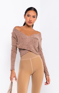 Switch It Up Long Sleeve Criss Cross Front Crop Top
