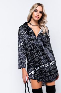 Wake Me Up In 2021 Shirt Dress