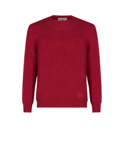 Maglia In Cashmere Con Logo, Uomo, Bordeaux