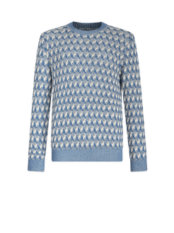 Maglia Jacquard, Uomo, Azzurro