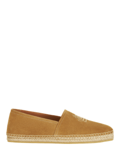 Espadrilass In Suede Con Logo, Uomo, Arancione