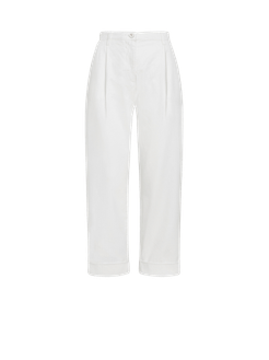 Pantaloni Chino Cropped, Donna, Bianco