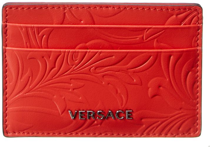 Versace Baroque Pattern Leather Card Case